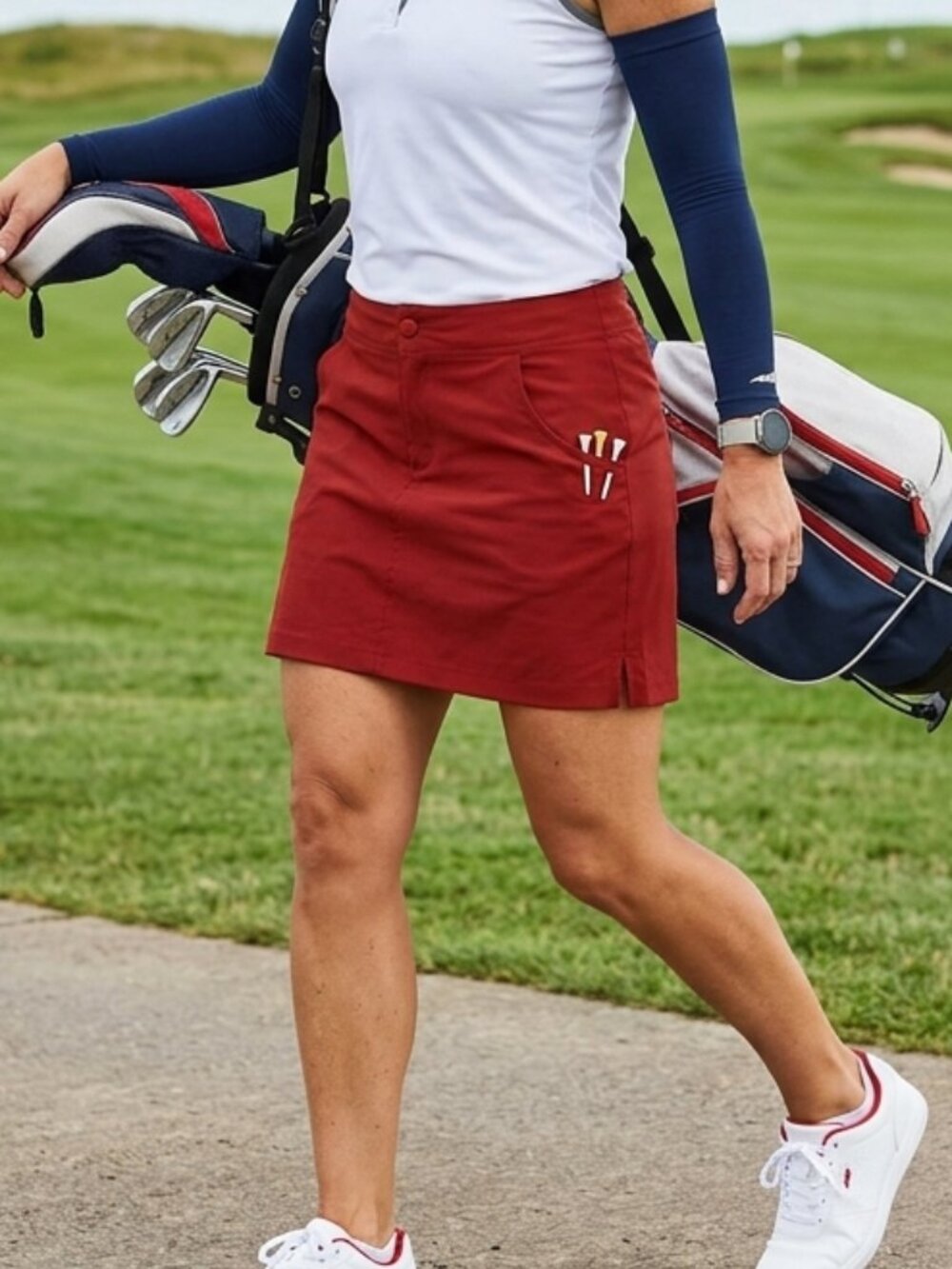 Avia Red Mini Golf Tennis Skort Size M Activewear Athletic Sports Size M Sports
